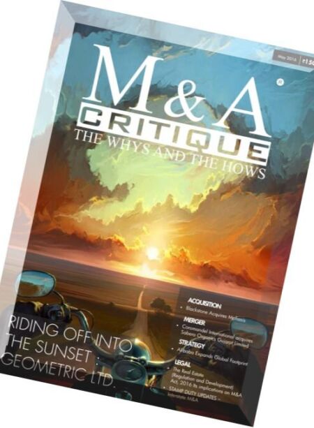 M & A Critique – May 2016 Cover