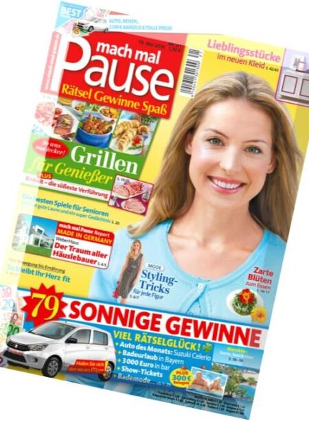 Mach mal Pause – 18 Mai 2016 Cover
