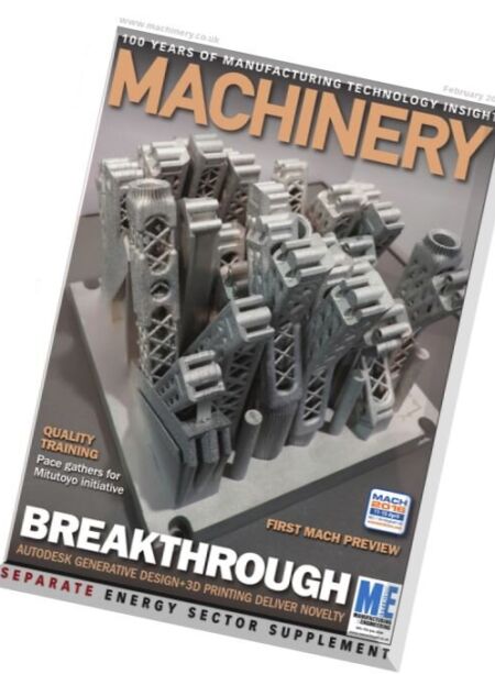 Machinery Magazine – February 2016 Cover