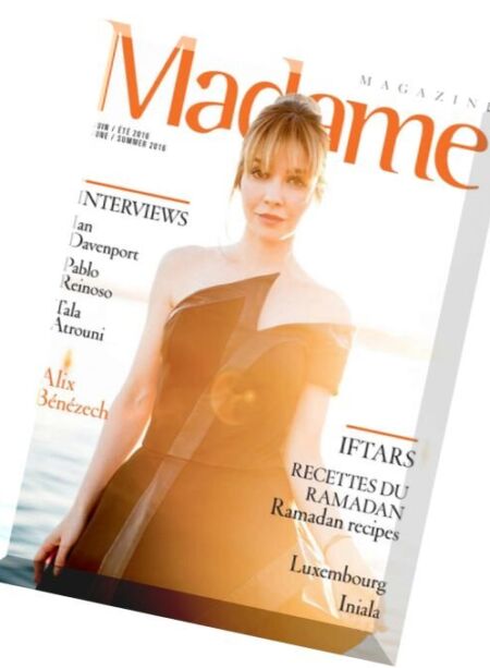 Madame Magazine – Juin-Ete 2016 Cover