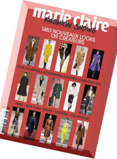 Marie Claire Fashion Shows – Automne 2015 – Hiver 2016 Cover