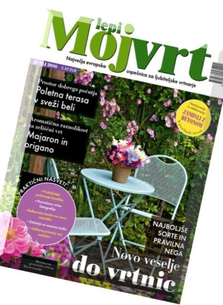 Moj lepi vrt – Junij 2016 Cover