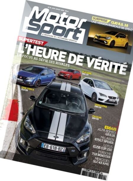 Motor Sport – Juin-Juillet 2016 Cover