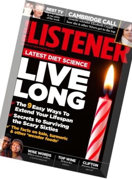 New Zealand Listener – 21 May 2016 Cover
