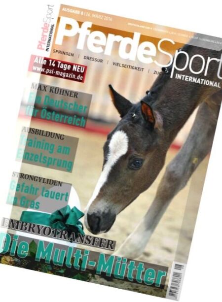 Pferdesport International – 26 Marz 2016 Cover