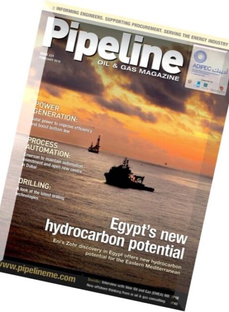 Pipeline Oil & Gas Magazine – February 2016 Cover