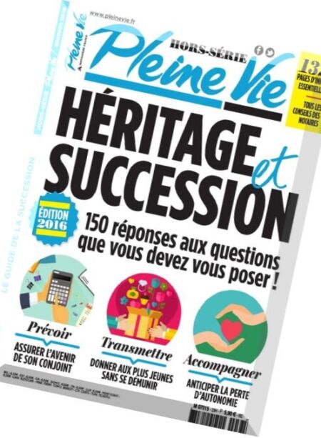 Pleine Vie – Hors-Serie N 33, 2016 Cover
