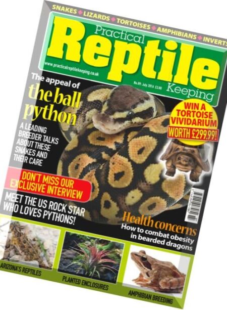 Practical Reptile Keeping – July 2016 Cover