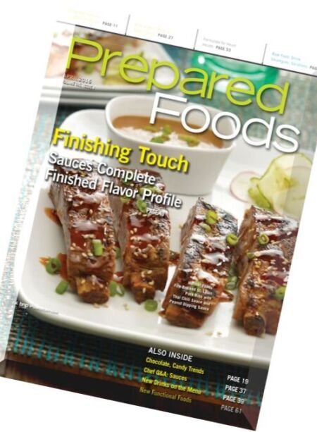 Prepared Foods – April 2016 Cover