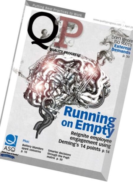 Quality Progress – April 2016 Cover