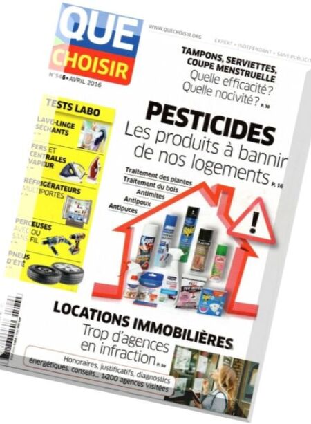 Que Choisir – Avril 2016 Cover