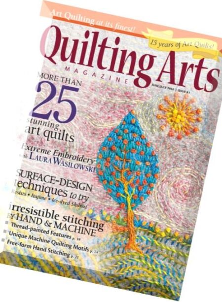 Quilting Arts – June-July 2016 Cover