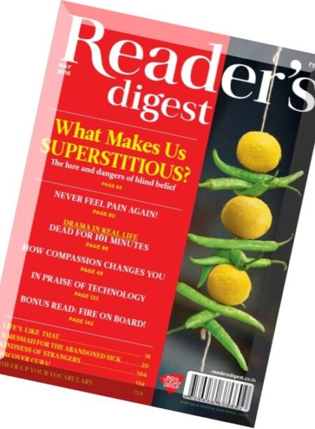 Reader’s Digest India – May 2016 Cover