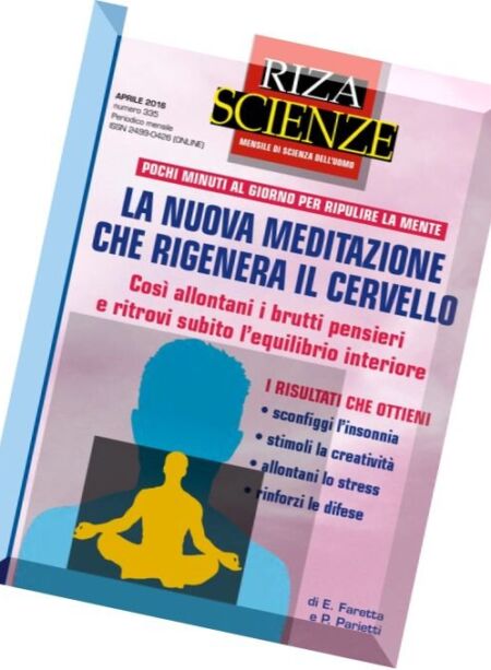Riza Scienze – Aprile 2016 Cover