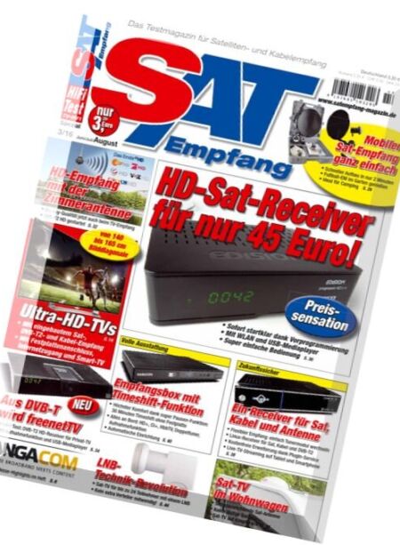 Satempfang Magazin – Juni-August 2016 Cover
