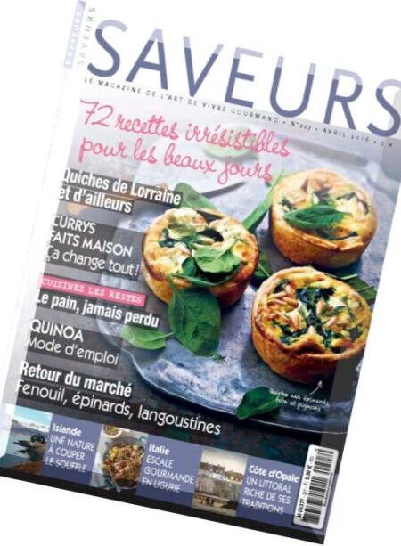 Saveurs – Avril 2016 Cover