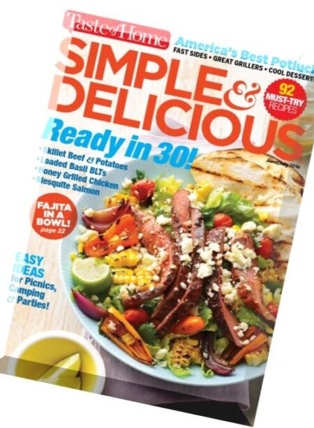 Simple and Delicious – June-July 2016 Cover