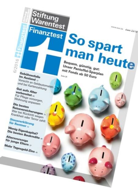 Stiftung Warentest Finanztest – Juni 2016 Cover