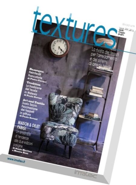 Textures Magazine – Aprile-Giugno 2016 Cover