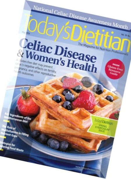 Today’s Dietitian – May 2016 Cover