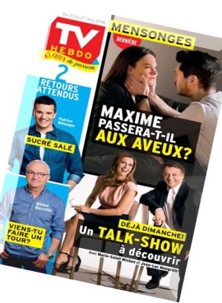 Tv Hebdo – 21 au 27 Mai 2016 Cover