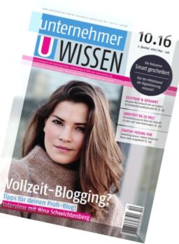 unternehmer WISSEN – Mai-Juli 2016