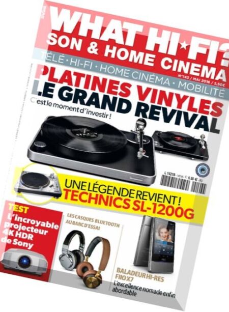 What Hi-Fi France – Mai 2016 Cover