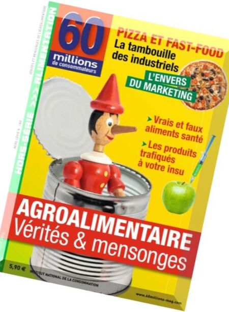 60 millions de consommateurs – Hors Serie – Juillet-Aout 2016 Cover