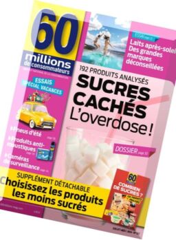 60 millions de consommateurs -Juillet-Aout 2016
