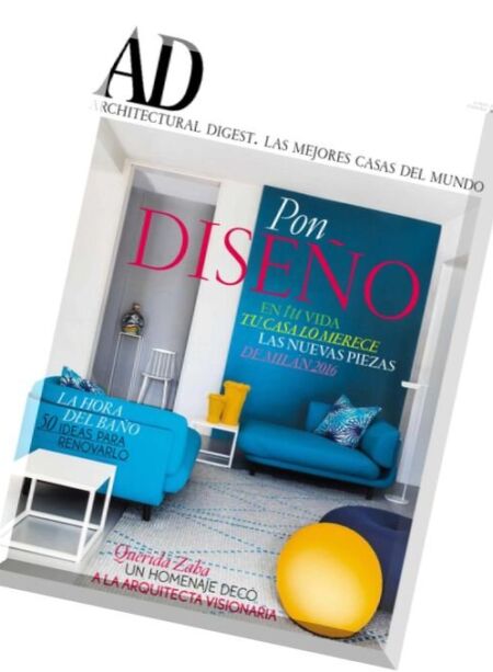 AD Architectural Digest Spain – Junio 2016 Cover