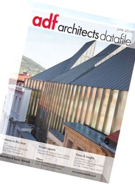 Architects Datafile (ADF) – June 2016 Cover