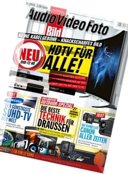 Audio Video Foto Bild – August 2016 Cover