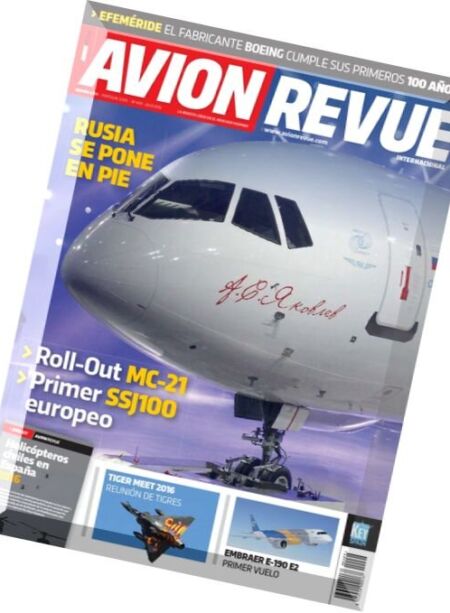 Avion Revue Internacional Spain – Julio 2016 Cover