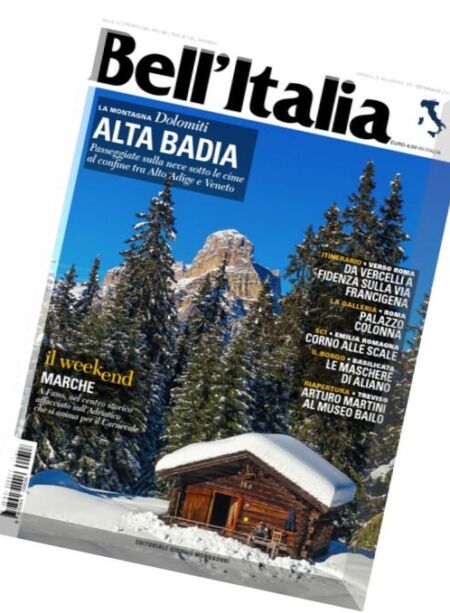 Bell’Italia – Gennaio 2016 Cover