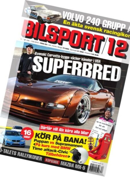 Bilsport – 2 Juni 2016 Cover