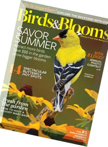 Birds & Blooms – August-September 2016 Cover
