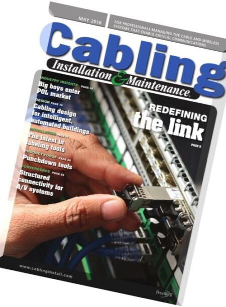 Cabling Installation & Maintenance – May 2016 Cover