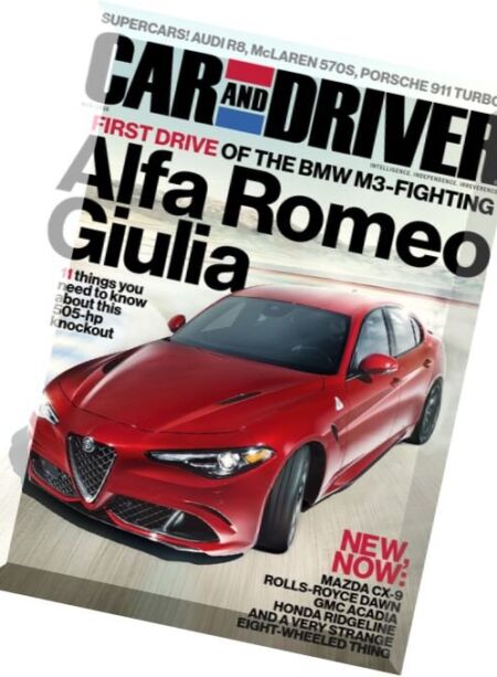 Car and Driver USA – August 2016 Cover