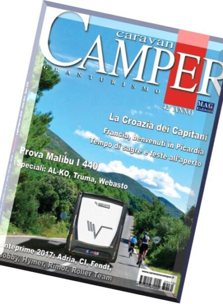 Caravan e Camper Granturismo – Luglio-Agosto 2016 Cover
