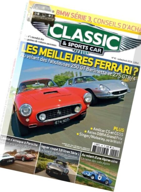 Classic & Sports Car France – Juillet-Aout 2016 Cover