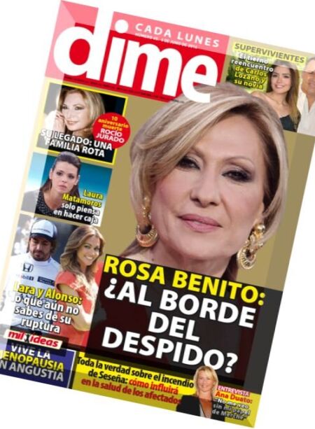 Dime – 6 Junio 2016 Cover