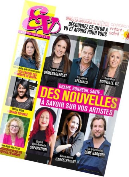 Echos Vedettes – 11 au 17 Juin 2016 Cover