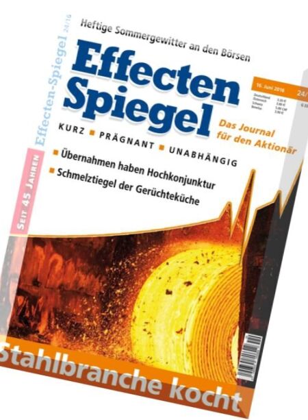 Effecten Spiegel – 16 Juni 2016 Cover