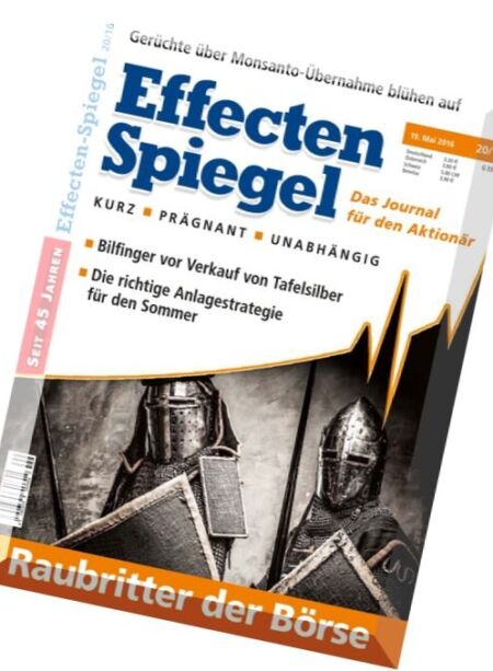 Effecten Spiegel – 19 Mai 2016 Cover