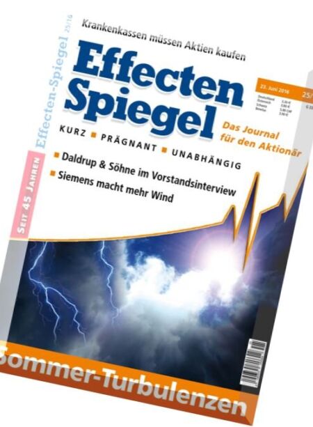 Effecten Spiegel – 23 Juni 2016 Cover