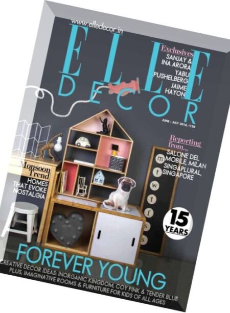 Elle Decor India – June-July 2016 Cover
