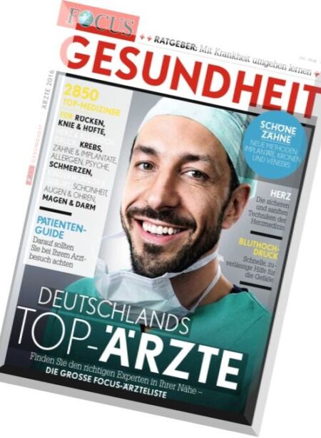 Focus Gesundheit – Juli-August 2016 Cover