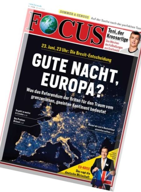 Focus Magazin – N 25, 18 Juni 2016 Cover