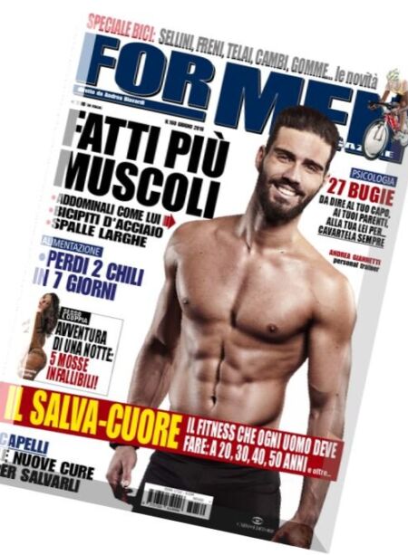 For Men Magazine – Giugno 2016 Cover