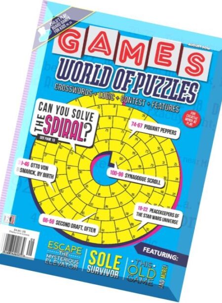 Games World of Puzzles – August 2016 Cover